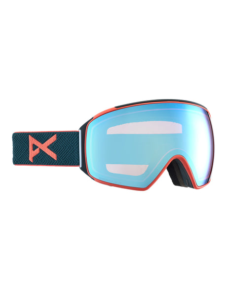 Anon M4 Toric MFI Ski Goggles-Deep Emerald / Perceive Blue Lens + Perceive Pink Spare Lens-aussieskier.com