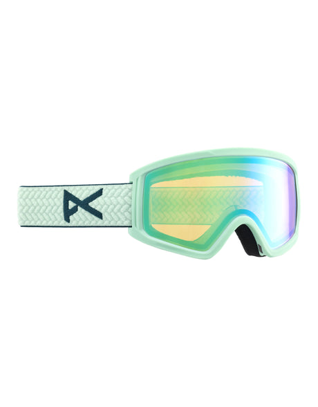 Anon Tracker Junior Ski Goggles-Powder Mint / Green Amber Lens-aussieskier.com