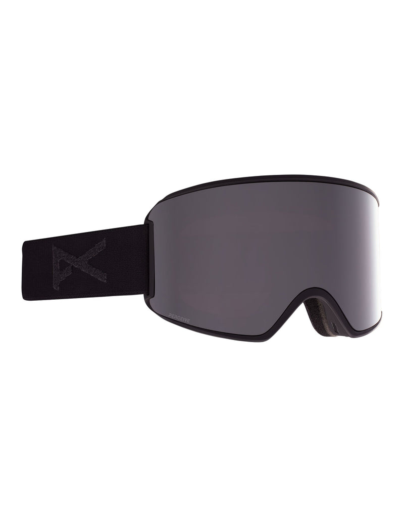 Anon WM3 MFI Womens Low Bridge Fit Ski Goggles-Smoke / Perceive Onyx Lens + Perceive Violet Spare Lens-aussieskier.com