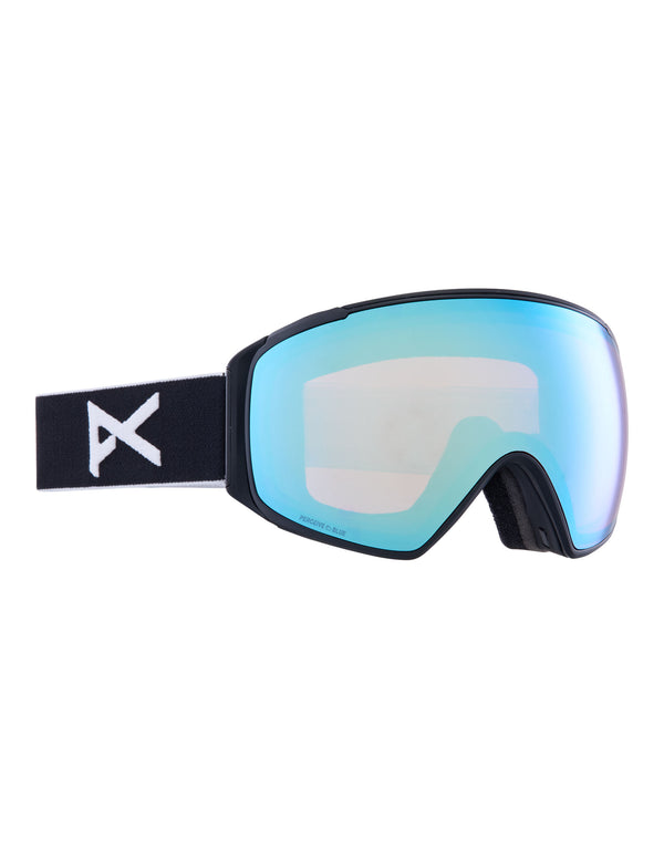 Anon M4S Toric MFI Ski Goggles-Black / Perceive Blue Lens + Perceive Pink Spare Lens-aussieskier.com