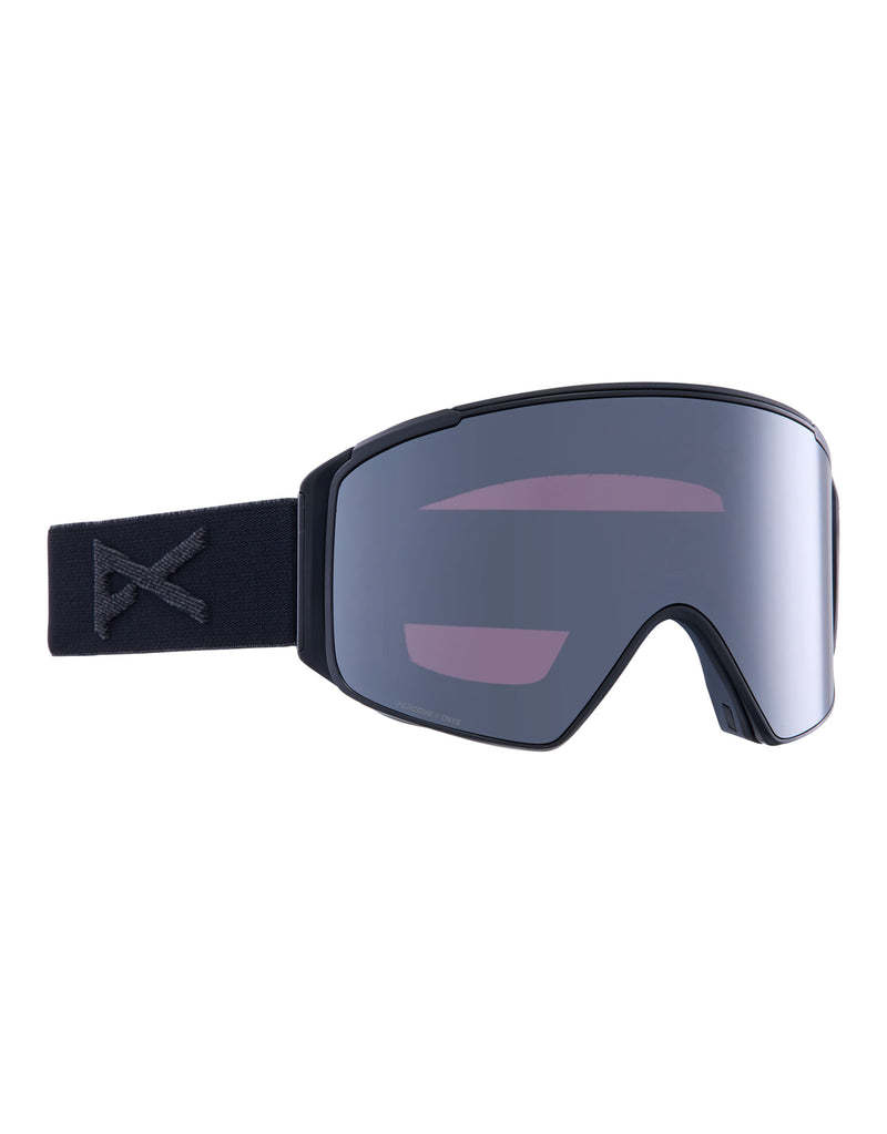 Anon M4S Cylindrical MFI Ski Goggles-Smoke / Perceive Onyx Lens + Perceive Violet Spare Lens-aussieskier.com