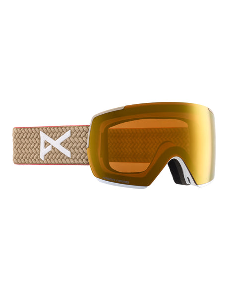 Anon M5 MFI Ski Goggles-Summit Taupe / Perceive Bronze Lens + Perceive Burst Spare Lens-aussieskier.com