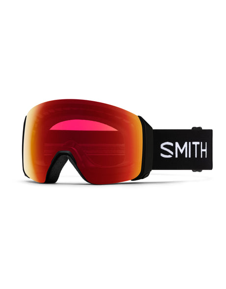 Smith 4D Mag XL Ski Goggles-Black / Chromapop Photochromic Red Mirror Lens + Chromapop Blue Sensor Flash Spare Lens-aussieskier.com