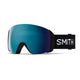 Smith 4D Mag XL Low Bridge Ski Goggles-Black / Chromapop Sun Blue Mirror Lens + Chromapop Storm Blue Sensor Mirror Spare Lens-aussieskier.com