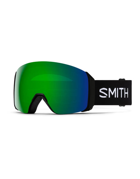 Smith 4D Mag XL Ski Goggles-Black / Chromapop Sun Green Mirror Lens + Chromapop Storm Blue Sensor Mirror Spare Lens-aussieskier.com