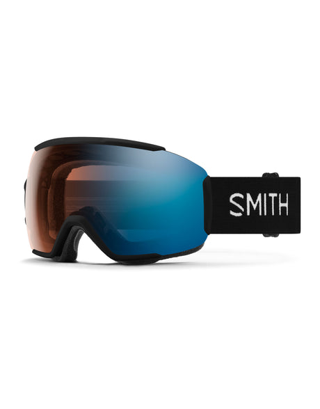 Smith Sequence OTG Pro Photochromic Ski Goggles-Black / Chromapop Pro Photochromic Blue Mirror Lens-aussieskier.com