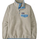 Patagonia Womens Lightweight Synchilla Snap-T Pullover Fleece-X Small-Oatmeal Heather w/ Shore Blue-aussieskier.com
