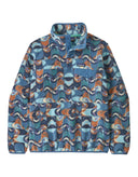 Patagonia Womens Lightweight Synchilla Snap-T Pullover Fleece-X Small-Swallowtail Geo: Still Blue-aussieskier.com