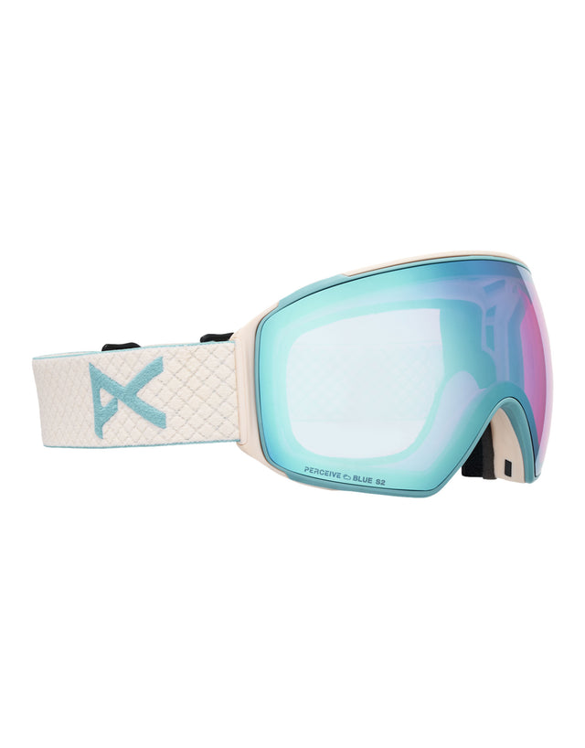 Anon M4 Toric MFI Ski Goggles-Oat / Perceive Blue Lens + Perceive Pink Spare Lens-aussieskier.com