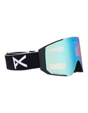 Anon Sync Low Bridge Ski Goggles-Black / Perceive Blue Lens + Perceive Pink Spare Lens-aussieskier.com