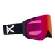 Anon Sync Low Bridge Ski Goggles-Black / Perceive Red Lens + Perceive Burst Spare Lens-aussieskier.com