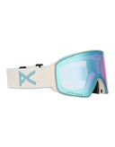 Anon M4S Cylindrical MFI Ski Goggles-Oat / Perceive Blue Lens + Perceive Pink Spare Lens-aussieskier.com