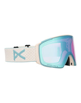 Anon M4S Cylindrical MFI Ski Goggles-Oat / Perceive Blue Lens + Perceive Pink Spare Lens-aussieskier.com