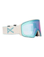 Anon M4S Cylindrical MFI Ski Goggles-Oat / Perceive Blue Lens + Perceive Pink Spare Lens-aussieskier.com