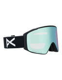 Anon M4S Cylindrical MFI Ski Goggles-Black / Perceive Blue Lens + Perceive Pink Spare Lens-aussieskier.com