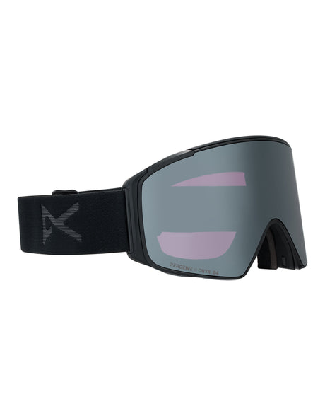 Anon M4S Cylindrical MFI Ski Goggles-Smoke / Perceive Onyx Lens + Perceive Violet Spare Lens-aussieskier.com