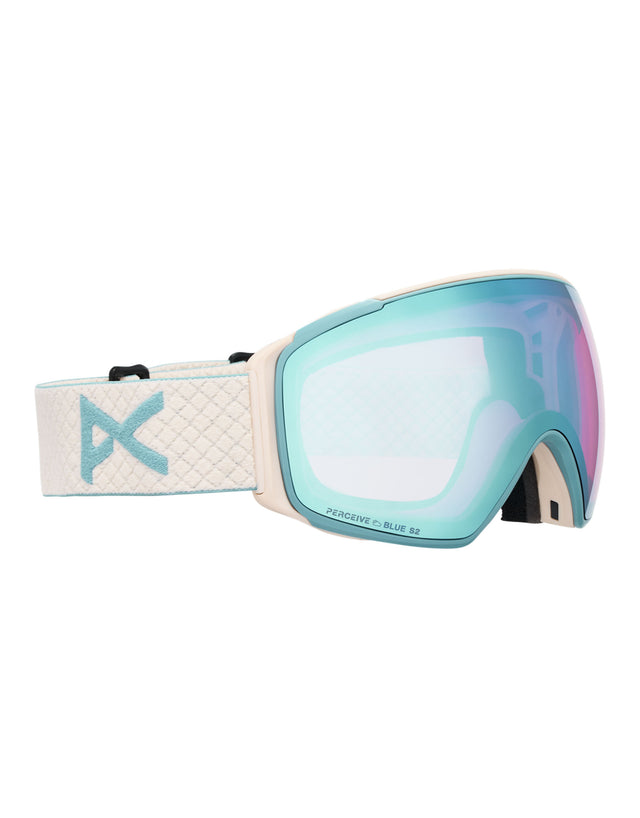 Anon M4S Toric MFI Ski Goggles-Oat / Perceive Blue Lens + Perceive Pink Spare Lens-aussieskier.com