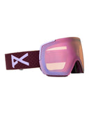 Anon M5S MFI Ski Goggles-Deep Cherry / Perceive Pink Lens + Perceive Blue Spare Lens-aussieskier.com