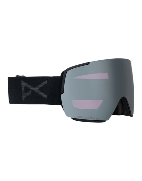 Anon M5S MFI Low Bridge Ski Goggles-Smoke / Perceive Onyx Lens + Perceive Violet Spare Lens-aussieskier.com