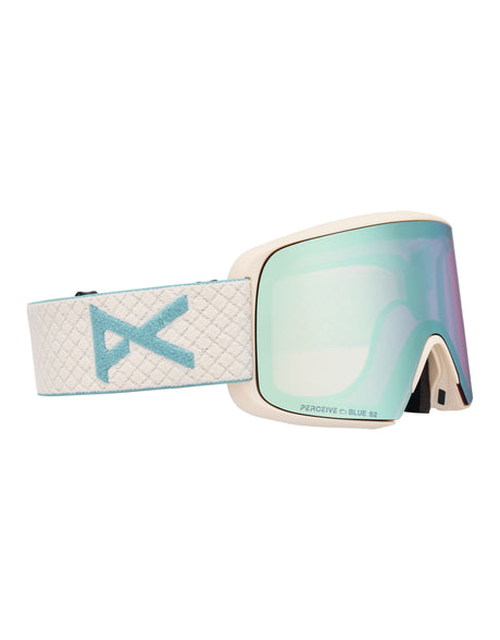 Anon M6s MFI Ski Goggles-Oat / Perceive Blue Lens + Perceive Pink Spare Lens-aussieskier.com