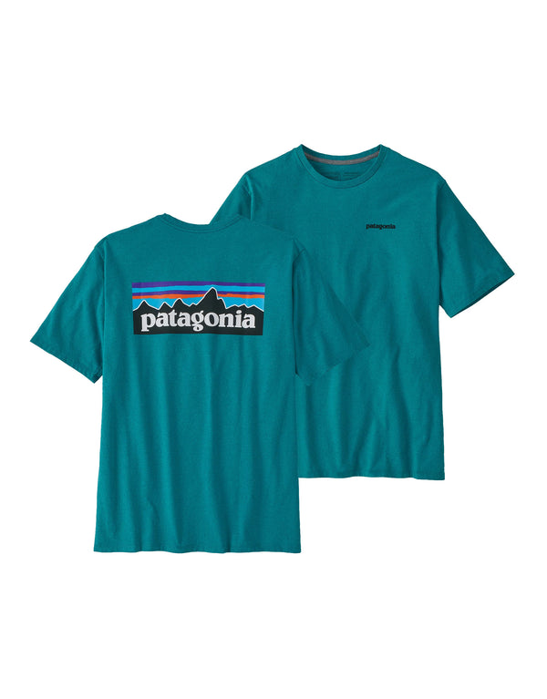 Patagonia P-6 Logo Responsibili-Tee-Small-Belay Blue-aussieskier.com