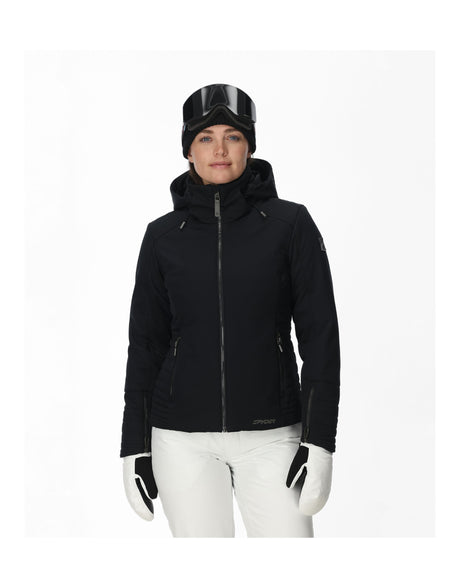 Spyder Schatzi Womens Ski Jacket-Small / 6-Black-aussieskier.com