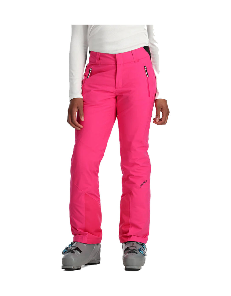 Spyder Winner Womens Ski Pants-Small / 6-Pink-aussieskier.com