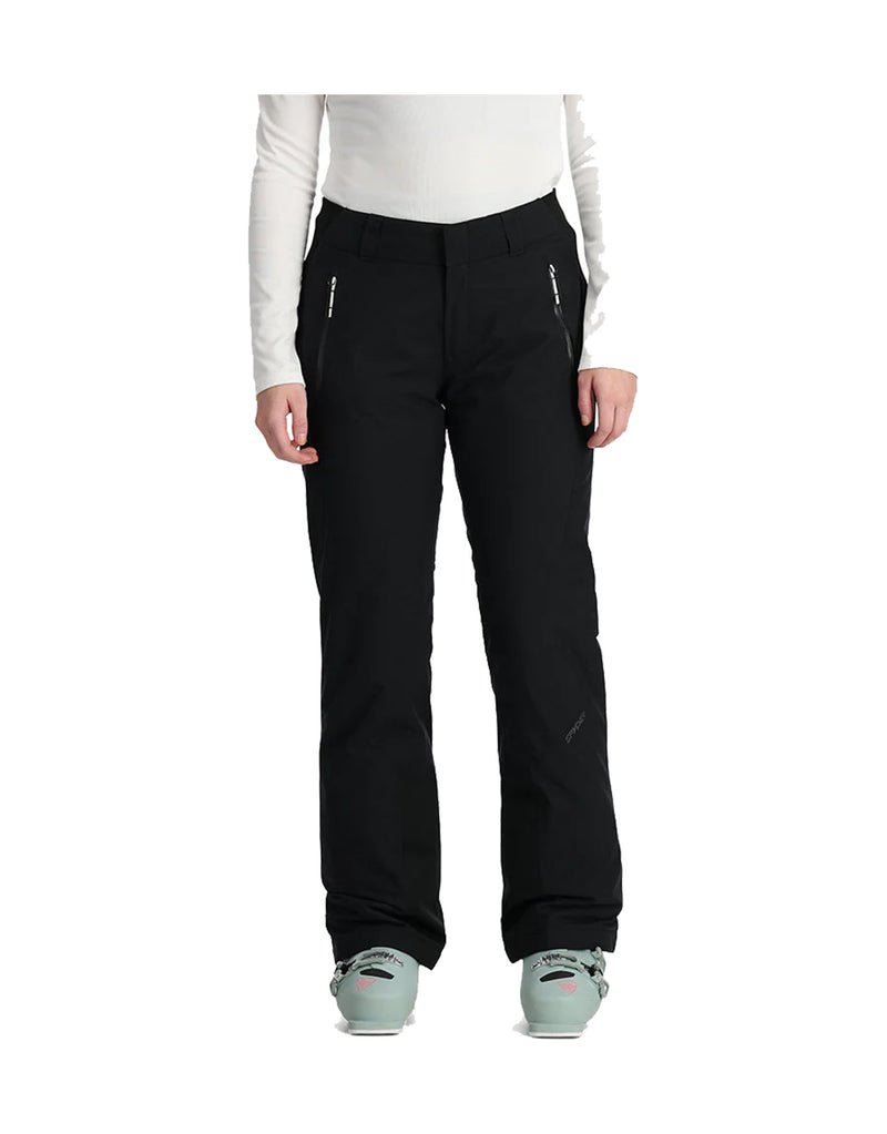 Spyder Winner Womens Ski Pants-Small / 6-Black-aussieskier.com