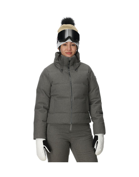 Spyder Falline Womens Down Ski Jacket-Small / 6-Storm Melange-aussieskier.com