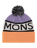 Mons Royale McCloud Pom Pom Merino Beanie-Lupin / Punch / White-aussieskier.com