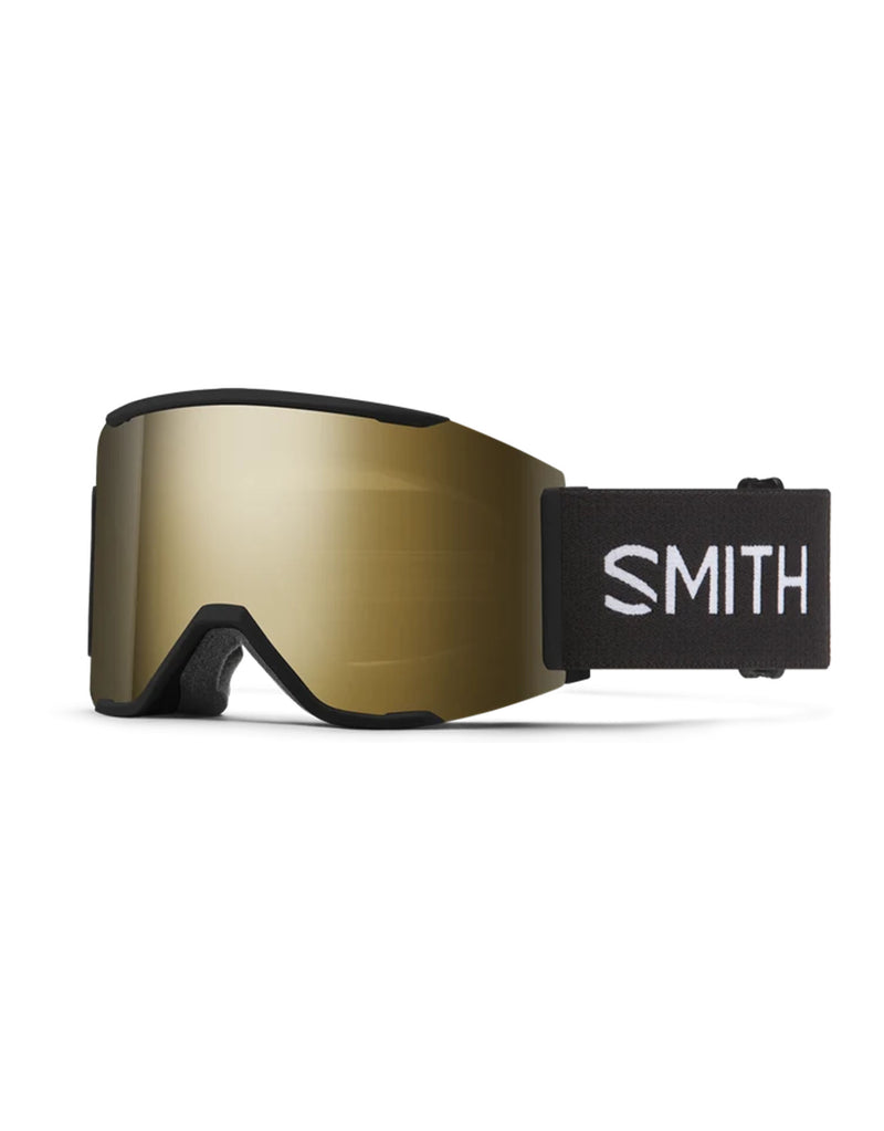 Smith Squad Mag Ski Goggles-Black / Chromapop Sun Black Gold Mirror Lens + Chromapop Storm Blue Sensor Mirror Spare Lens-aussieskier.com