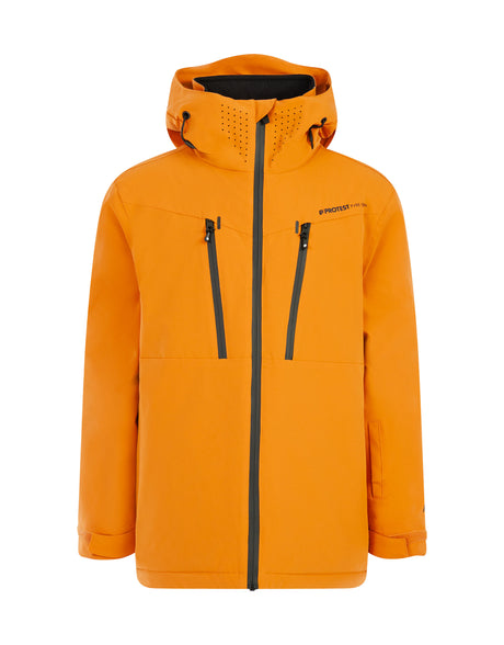 Protest Wixan Kids Ski Jacket-140 (10)-Caramel Yellow-aussieskier.com