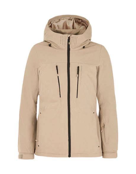 Protest Beverly Womens Ski Jacket-X Small-Bamboo Beige-aussieskier.com