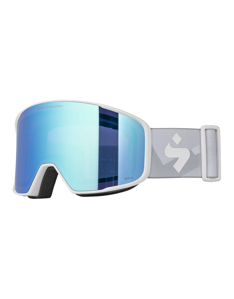 Sweet Protection Boondock RIG Reflect Ski Goggles-Satin White / RIG Aquamarine Lens-aussieskier.com