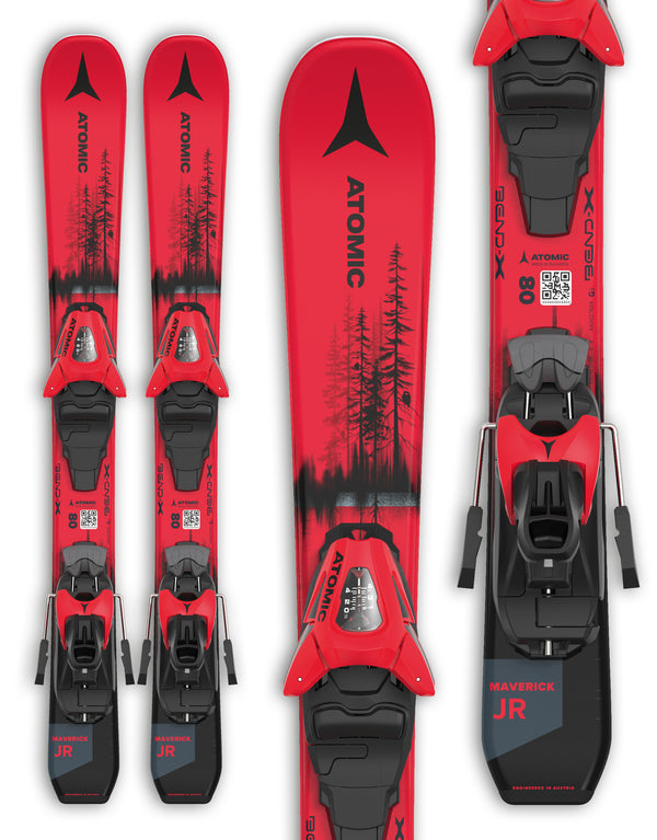 Atomic Maverick XS Kids Skis + C5 GW Bindings 2025-aussieskier.com