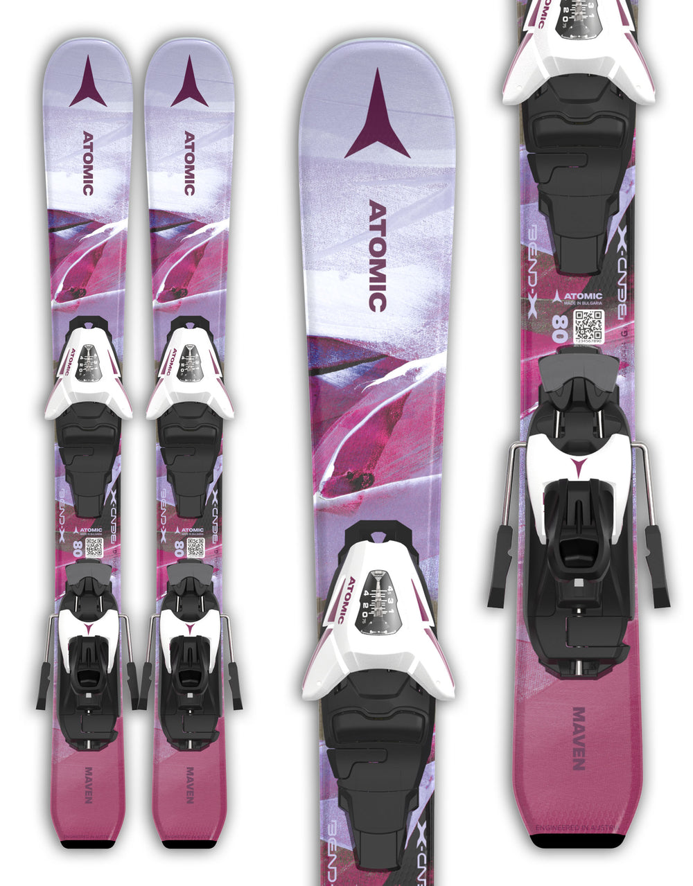 Atomic Maven Girl XS Kids Skis + C5 GW Bindings 2026-aussieskier.com