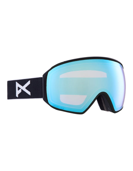 Anon M4 Toric MFI Low Bridge Fit Ski Goggles-Black / Perceive Blue Lens + Perceive Pink Spare Lens-aussieskier.com