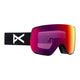 Anon M5S MFI Low Bridge Ski Goggles-Black / Perceive Red Lens + Perceive Burst Spare Lens-Standard Fit-aussieskier.com