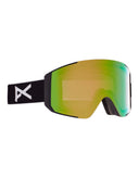 Anon Sync Ski Goggles-Black / Perceive Green Lens + Perceive Pink Spare Lens-aussieskier.com