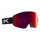 Anon Sync Ski Goggles-Black / Perceive Red Lens + Perceive Burst Spare Lens-Standard Fit-aussieskier.com