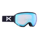 Anon WM1 MFI Womens Low Bridge Fit Ski Goggles-Black / Perceive Blue Lens + Perceive Pink Spare Lens-aussieskier.com