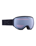 Anon WM1 MFI Womens Low Bridge Fit Ski Goggles-Smoke / Perceive Onyx Lens + Perceive Violet Spare Lens-aussieskier.com
