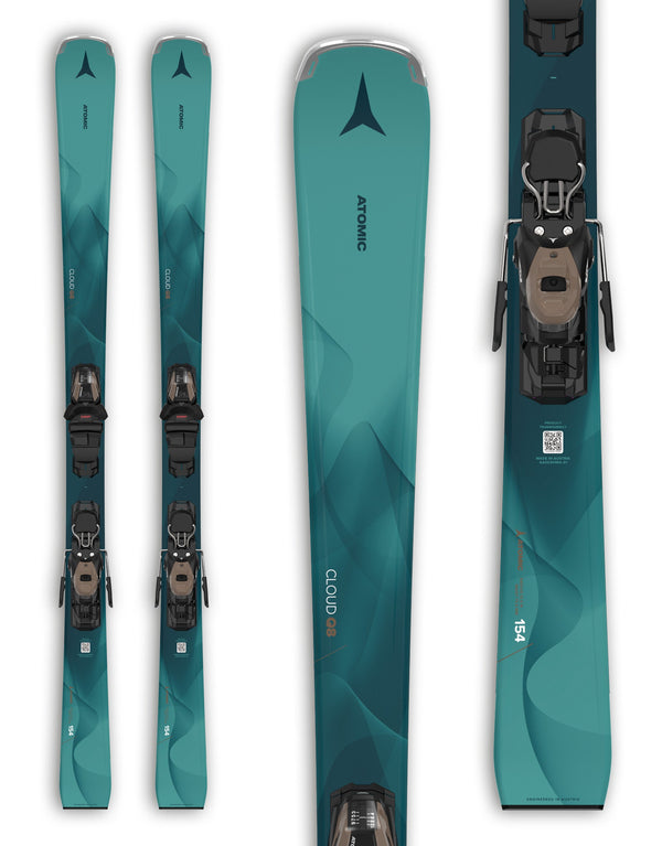 Atomic Cloud Q8 Womens Skis + M GW 10 Bindings 2025-aussieskier.com