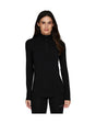 Le Bent 260 Midweight Zip Neck Womens Base Layer-Small-Black-aussieskier.com