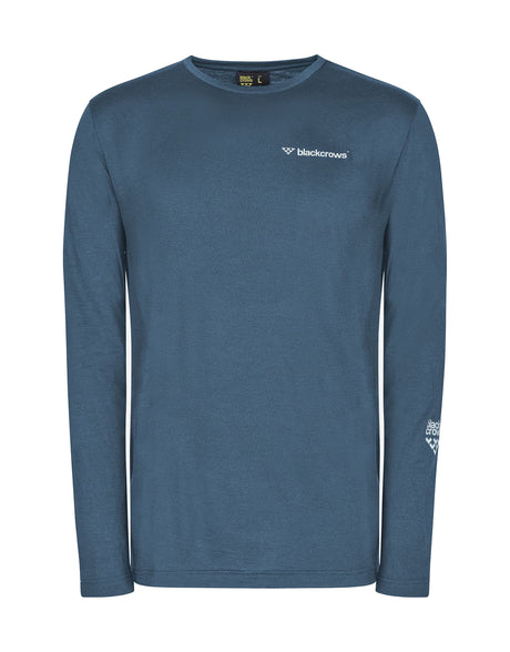 Black Crows Mens Long Sleeve Merino Base Layer-Small-Petrol Blue-aussieskier.com