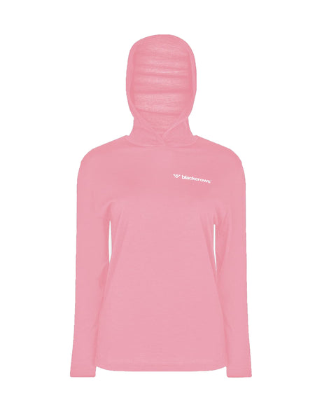 Black Crows Womens Hooded Merino Base Layer-Small-Old Rose-aussieskier.com