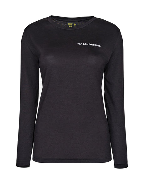 Black Crows Womens Long Sleeve Merino Base Layer-Small-Black-aussieskier.com