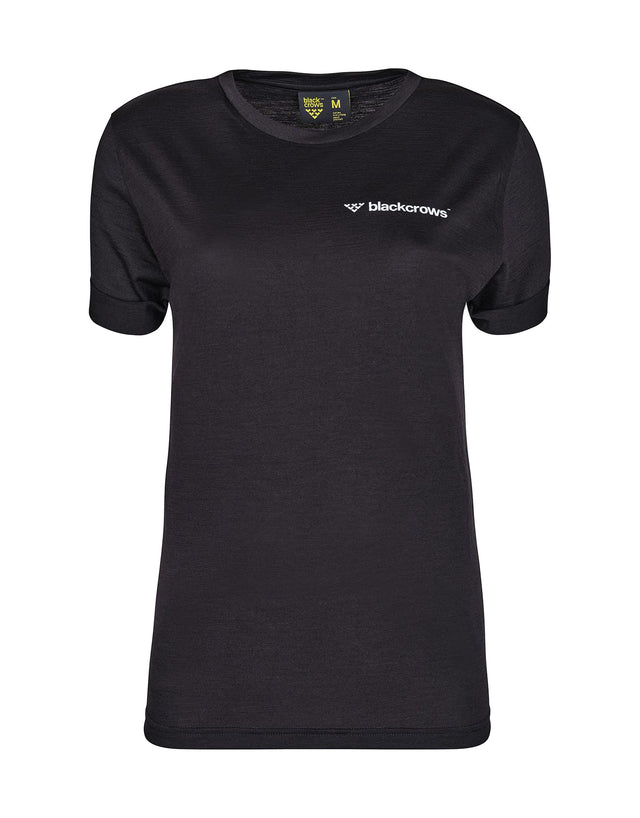 Black Crows Womens Short Sleeve Merino Base Layer-Small-Black-aussieskier.com