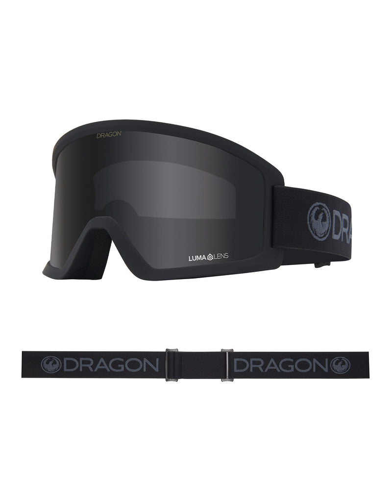 Dragon DX3 L Low Bridge Fit Ski Goggles-Blackout / Lumalens Dark Smoke Lens-aussieskier.com