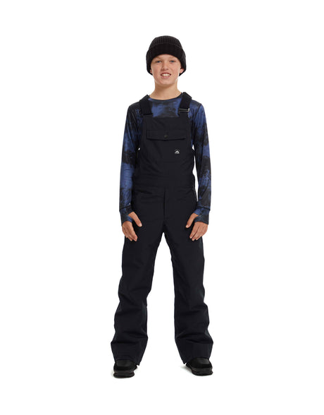 Elude Limitless Bib Kids Ski Pants-10-True Black-aussieskier.com